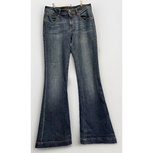 DL1961 Joy High Rise Flare 4-Way Stretch Jeans Size 29 Garland Blue - Picture 1 of 10